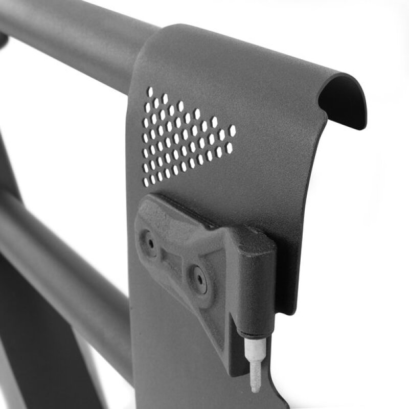 Jeep Gladiator JT Door Replacements - Rear - Go Rhino - Trailline Tube Doors - Black textured powder coat - `20-`21